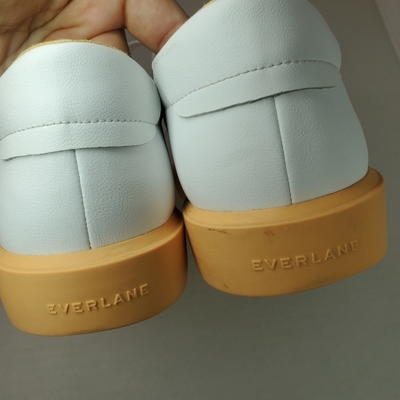 🌸Everlane  | ReLeather White Lace‎ Sneakers size 8.5 Mens, 10.5 Womens - Picture 4 of 9